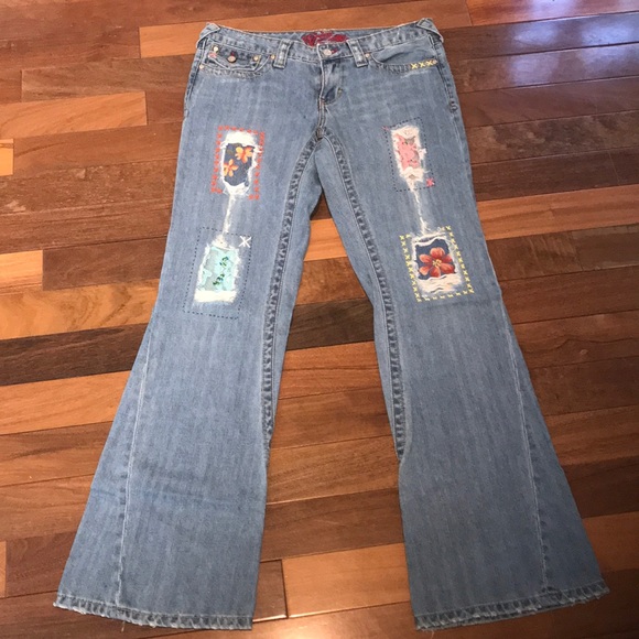 ❤️Jessica Simpson Size 9 Princy Patchwork Jeans❤️ - Picture 1 of 5